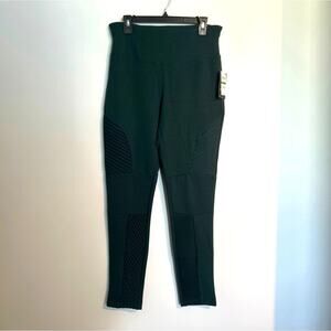 NWT INC Contour Moto Athletic Leggings, Dark Green, Women's Large